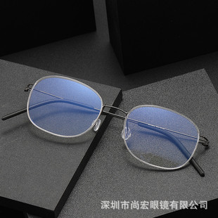 饰配镜素颜神器时尚 眼镜架简约钛装 MARS林德LIND伯格BERG同款 RIM
