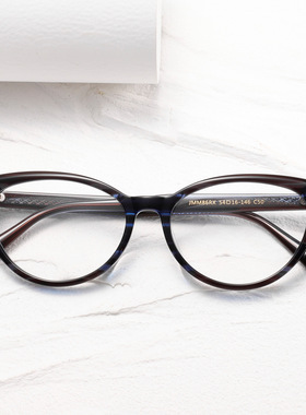 JACQUES同款JMM86RX细猫眼超轻蝴蝶形近视眼镜框女士镜架可配镜片