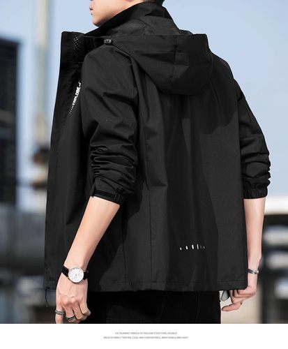 战地苏罗春秋青年男外套薄款双层防风防水风衣运动上衣学生