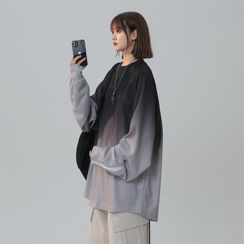 华夫格拼接卫衣宽松大码渐变中性风外套XZ229-1WY006P60控85,男装卫衣,星座301A-2
