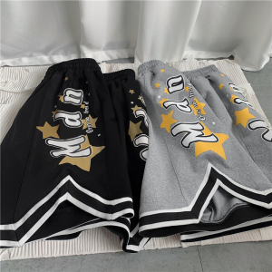 2021夏季港风男个性印花透气百搭宽松直筒短裤 XZ229-1 K05 P35图片