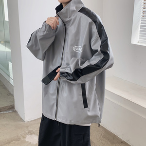 2021港风春季pu皮衣夹克男宽松百搭潮流外套  XZ229-1 PY01 P90图片