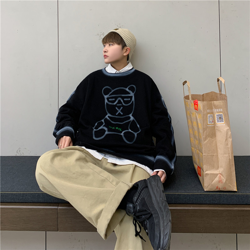 春季港风潮流ins风印花圆领宽松卫衣男士大码XZ229-1WY15P65,男装卫衣,星座301A-2