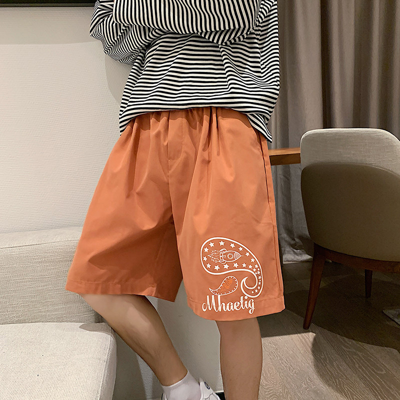 2021夏季港风男个性印花透气百搭宽松直筒短裤XZ229-1K03P25,男装休闲裤,星座301A-2