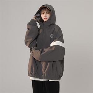 2023中性风连帽防风涂层休闲百搭夹克 XZ229-1 WT102  P98 控138图片