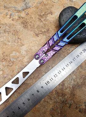 THEONE钛柄AB v3 渐变一体玻璃音白蓝高颜值精调练习训练刀未开刃