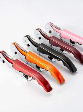 亚马逊海马刀多功能红酒起子开酒器金属葡萄酒起瓶器彩色红酒开瓶