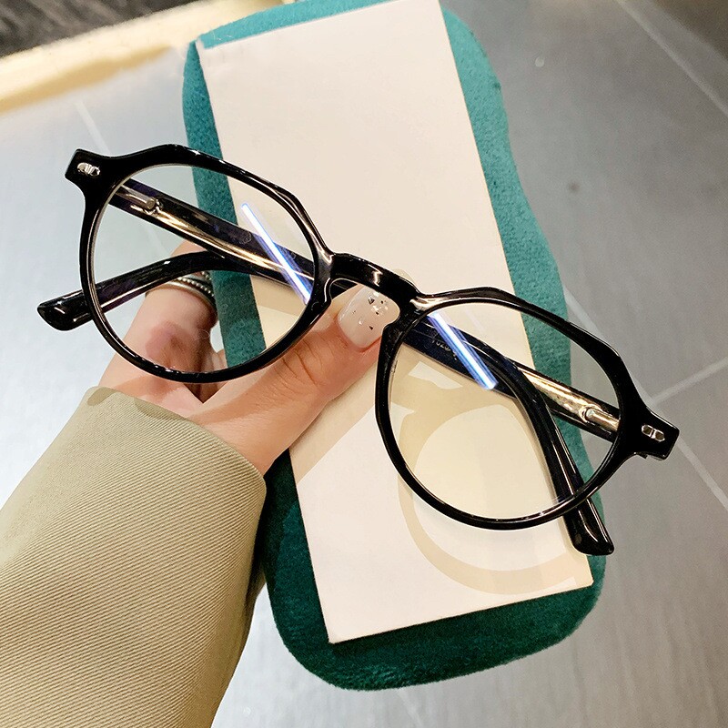 多边形超轻眼镜框女潮可配度数近视眼睛网红新款素颜软妹装饰框架