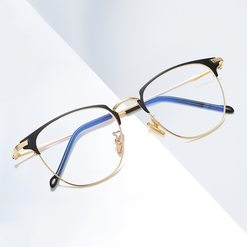 近视镜半框变色近视眼镜眼镜架