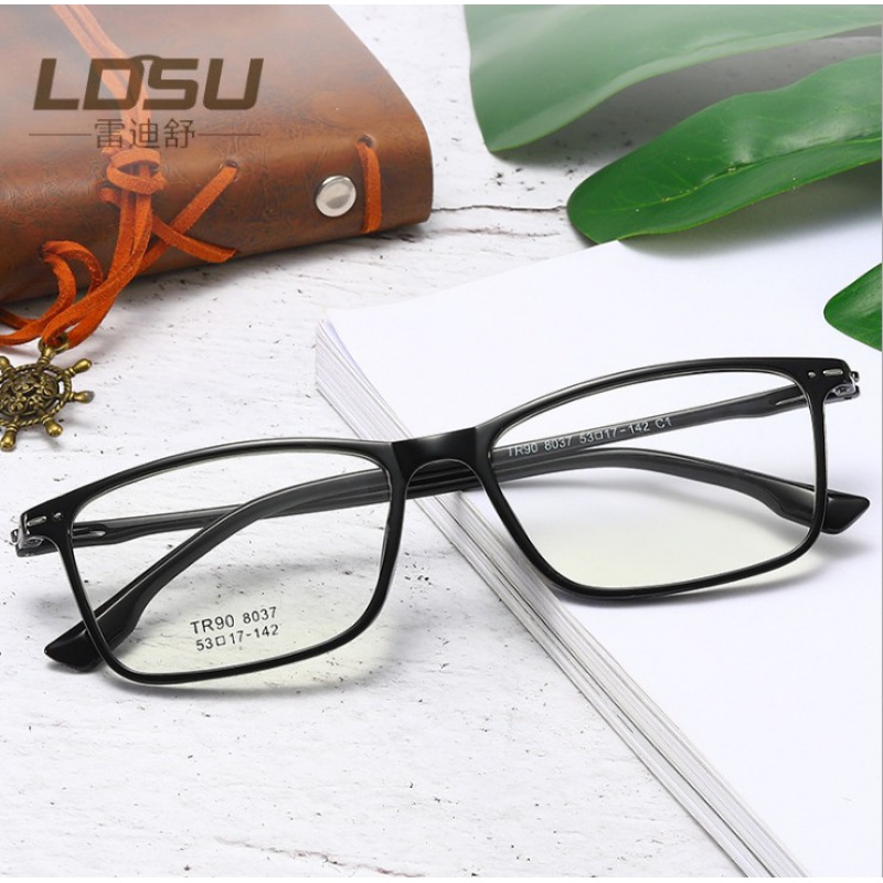 新款方形铆钉款TR90眼镜架男女超轻透明色镜框2024护目配近视镜