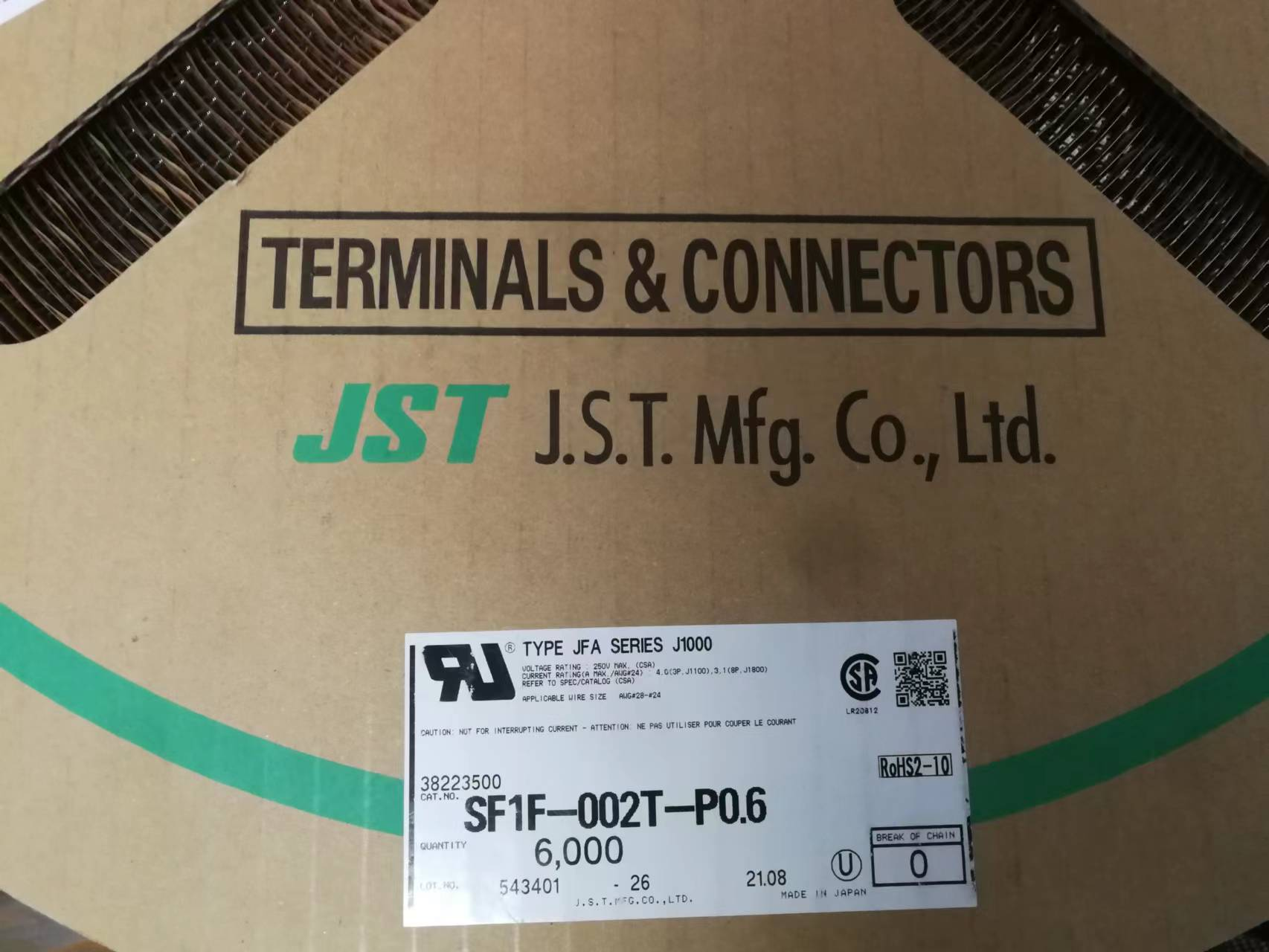 连接器JST/触头端子/矩形塑壳