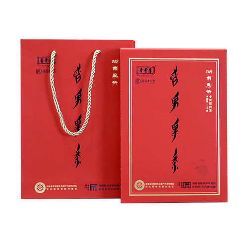 晋丰厚 女书湖南黑茶1kg2024年手筑茯砖金花黑茶茯砖茶安化黑茶