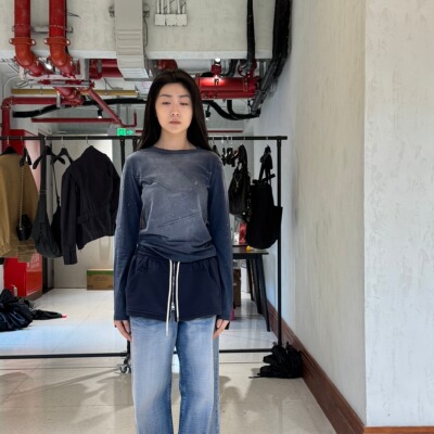 LCDC 25秋新款拉链超短裙纯色百搭A字裙屁帘腰封 5号店韩国代购