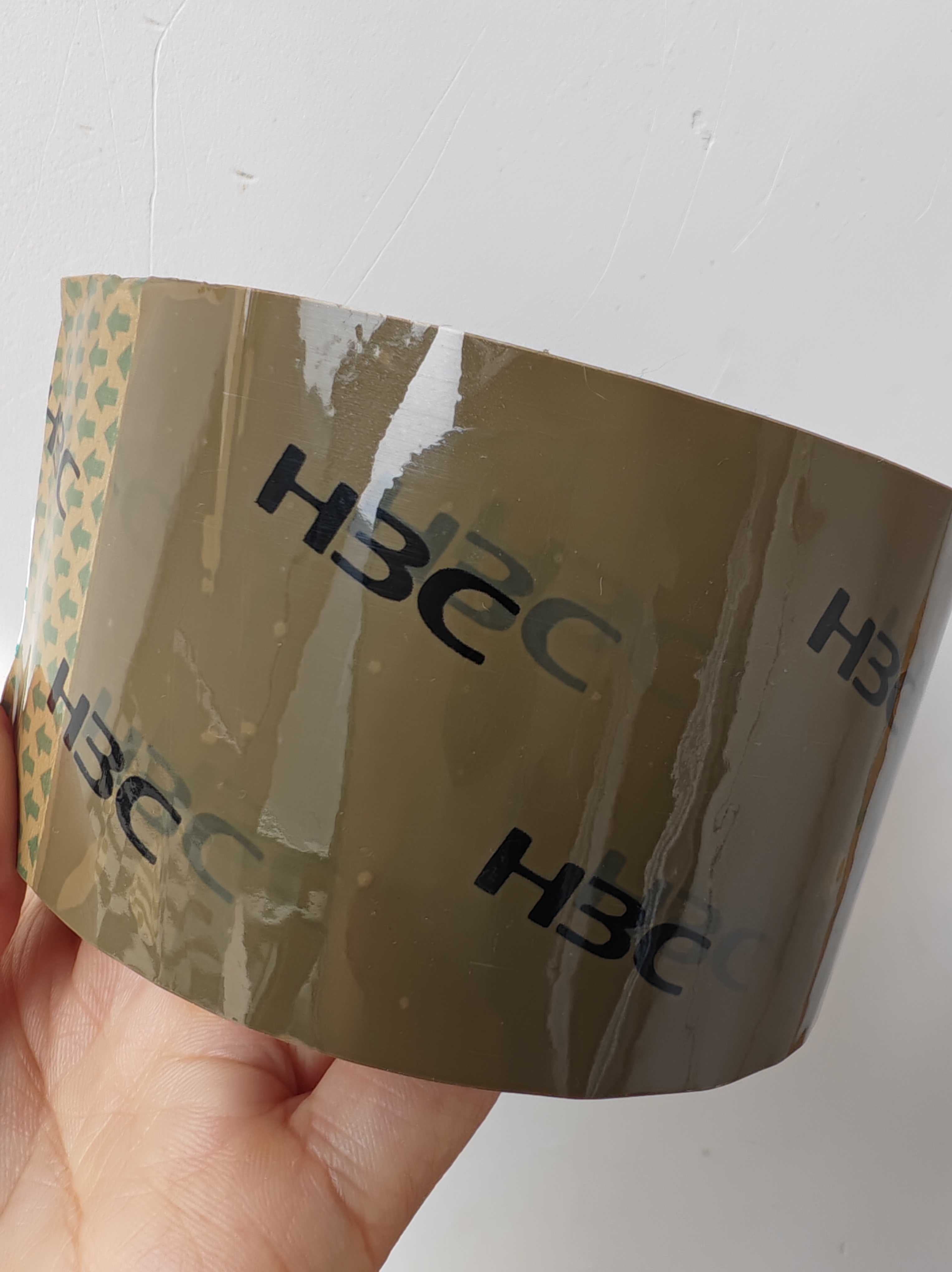 咖啡色h字母封箱胶带5cm咖啡色打包胶粘带处理高粘度3C胶带机封箱