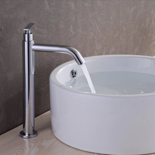 直销欧式面盆龙头单冷台上盆龙头洁具洗手盆加高水龙头单孔洗脸盆