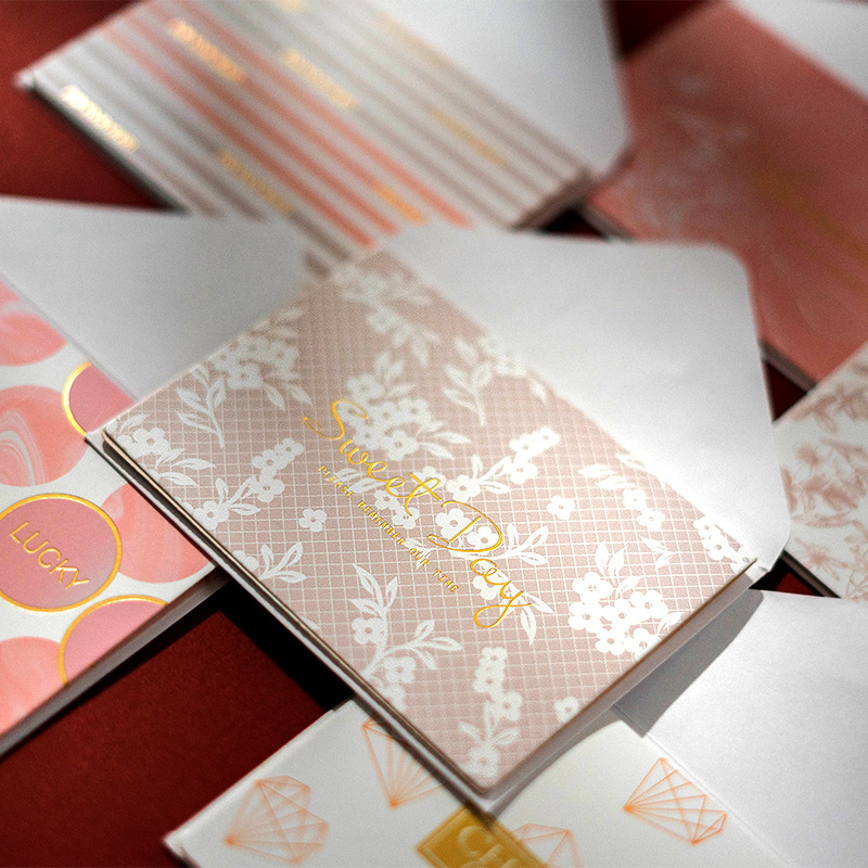 日韩创意ins简约折叠信封diy贺卡
