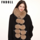 韩版 狐狸毛围巾女冬季 保暖气质百搭仿皮草护颈毛领毛球毛绒围脖
