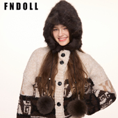 高品质 2025年新款 女冬紫貂皮草帽子围巾一体貂毛围脖轻奢保暖厚