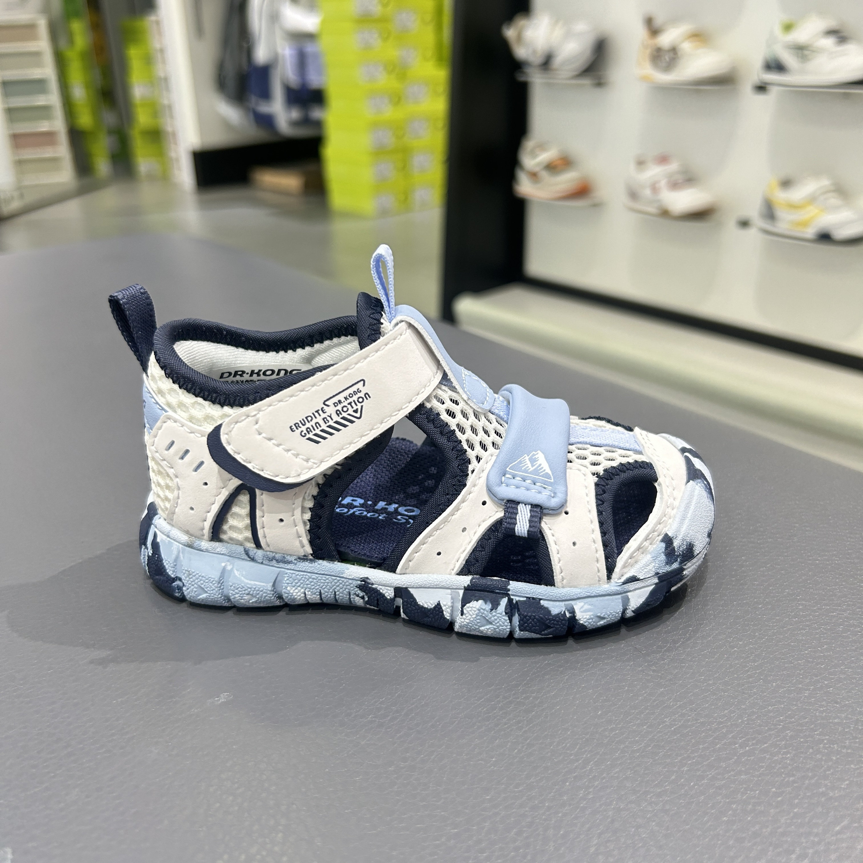 江博士专柜正品2025夏男童包头凉鞋二段透气学步鞋 1S14A2019AM0