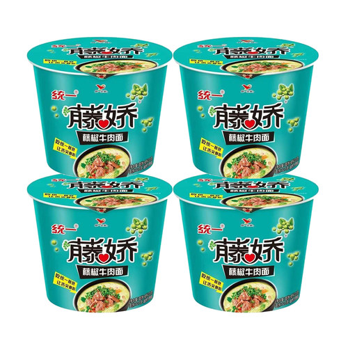 统一来一桶方便面藤椒牛肉面桶面速食面泡面