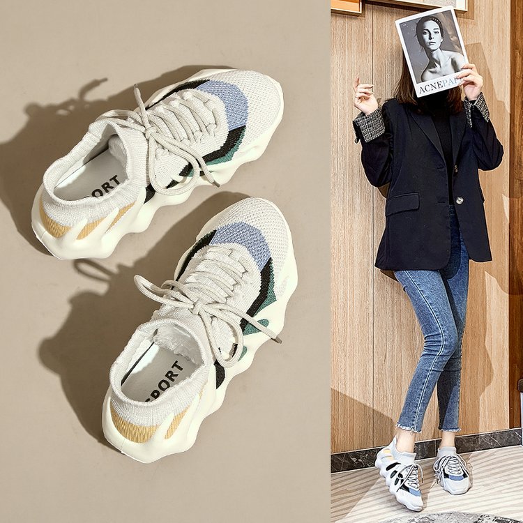 官方特卖正品春夏新款时尚运动鞋韩版低帮防滑透气飞织布八爪鱼男