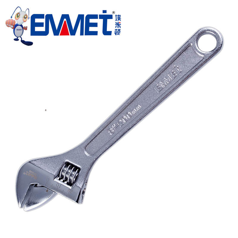 埃米顿日式圆孔活动扳手活口扳手活络扳手8-15寸大开口万能扳手
