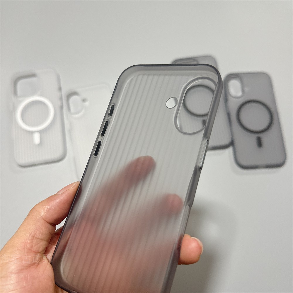 iphone格纹感防滑冰雾手机壳图片