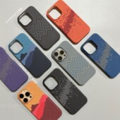 15promax肤感手机壳17air山峰磁吸12magsafe max半包凯夫拉纹13 pc超薄硬壳半包 16pro 适用于苹果iphone