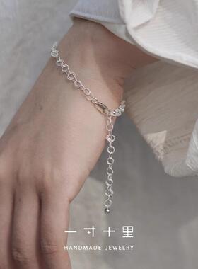 一寸十里晨露单层花丝手链