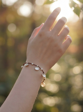 小池不识月拙花】藤蔓编绳手链