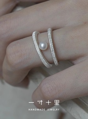 一寸十里纯银极简小众戒指