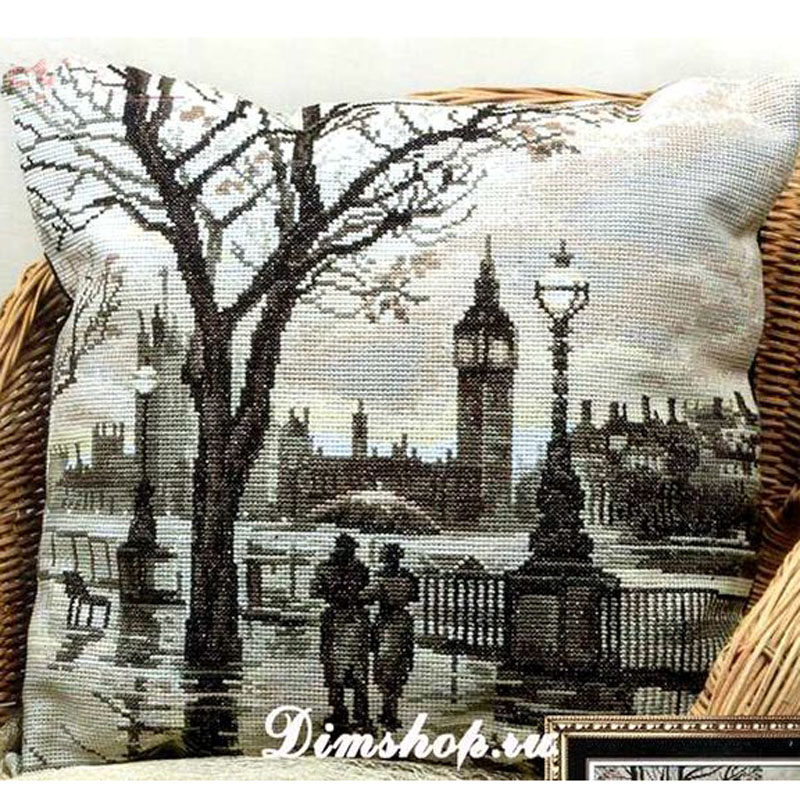 dmc十字绣套件卧室精准印花抱忱-怀旧的色彩 伦敦和巴黎 3选1