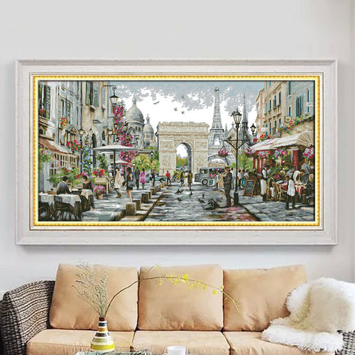 dmc十字绣简约现代客厅书房