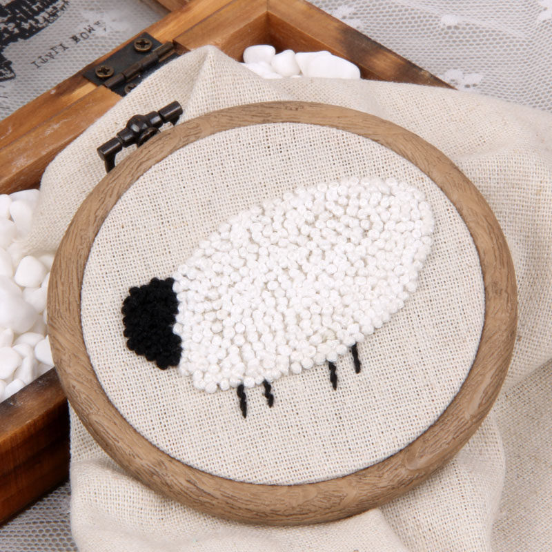 外径8厘米迷你小绣绷仿木纹十字绣绣花绷圆绣绷欧式刺绣绷子绣圈
