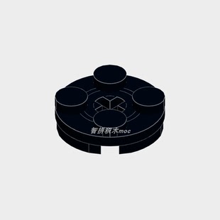 兼容乐高4032国产小颗粒积木散件2x2圆形板带十字轴孔MOC零件配件