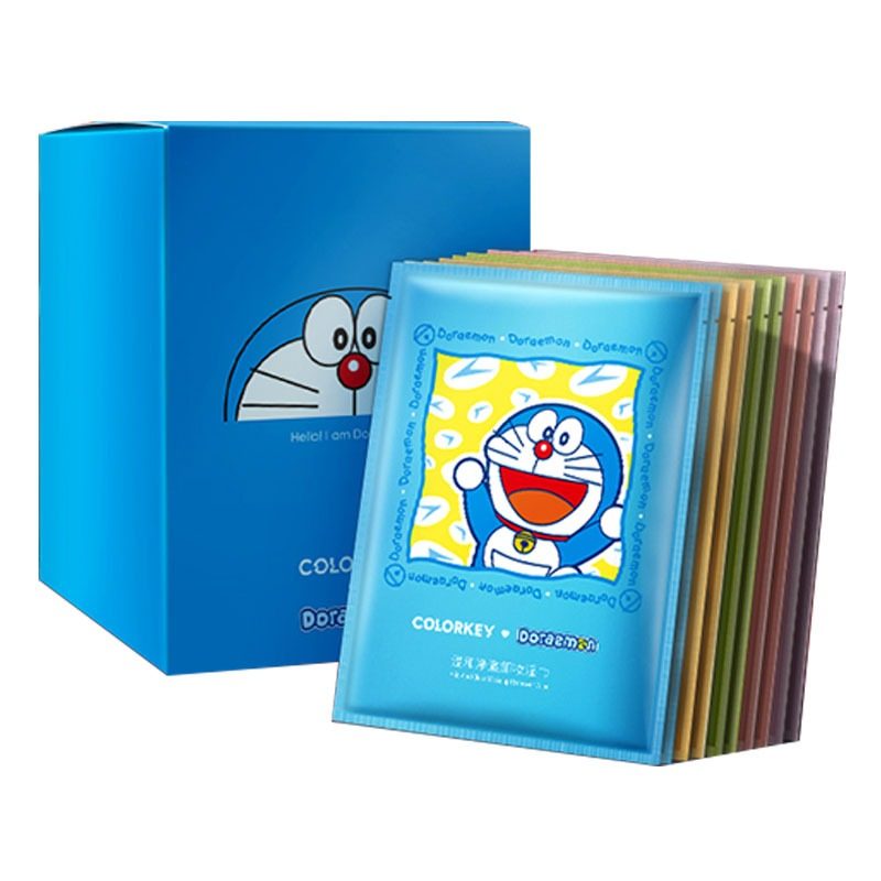 colorkey珂拉琪卸妆湿巾哆啦a梦湿巾20片独立包装温和配方眼唇