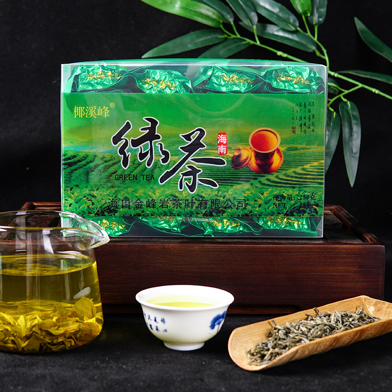 海南特产茶叶椰溪峰绿茶250克内小泡装浓香型2025年新茶炒青包邮