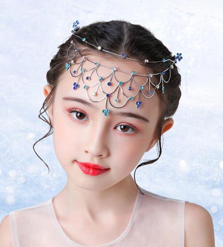 皇冠头饰儿童钻额头冰雪公主王冠
