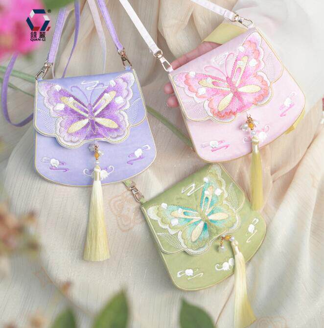 儿童汉服包绣花铃兰蝴蝶包包古风古装配饰女童斜跨斜挂刺绣斜挎包,童装/婴儿装/亲子装,包包,淘宝优惠券,粉丝福利购,淘宝优惠卷