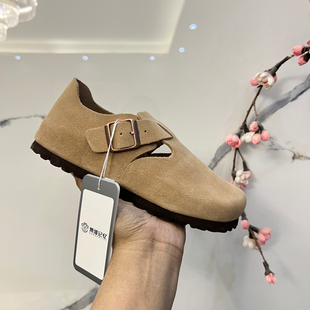 真皮勃肯鞋男女软木牛皮钓鱼博肯全包内增高男女鞋春夏外穿钓鱼鞋