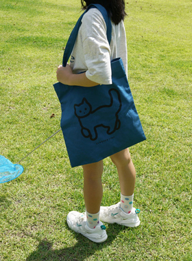 韩国zeroperzero可爱棉质帆布单肩包大容量少女心通勤休闲环保袋