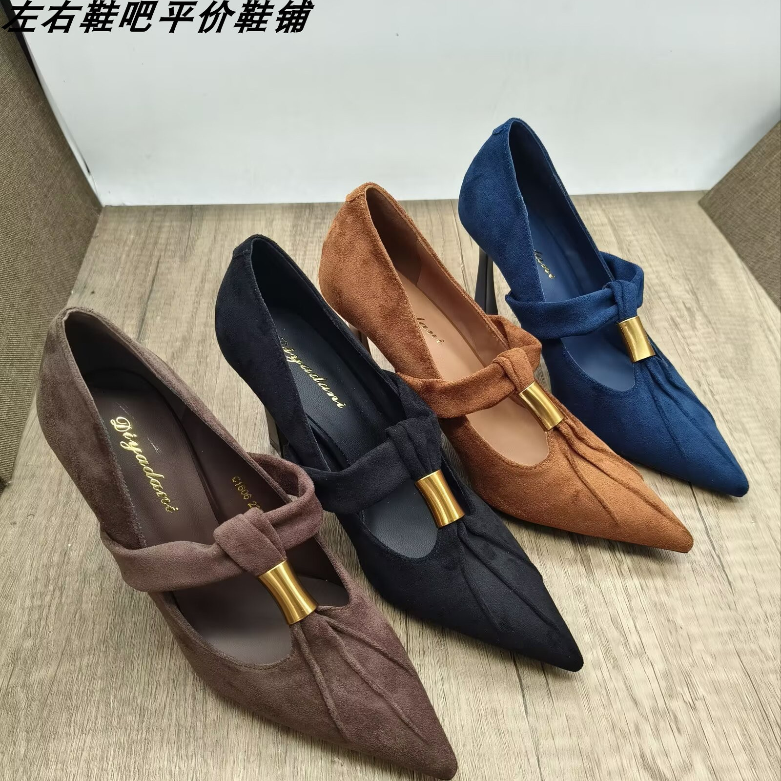 细跟职业礼仪单鞋黑色银色工作鞋