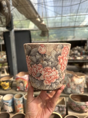 向阳花暗香系列，万象斜直紫色牡丹 Sunflower凌风复古牡丹水墨画