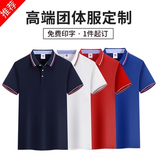 定制T恤POLO衫 班服印字logo 定做广告文化短袖 diy冰丝工作衣服工装