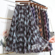 复古晕染格纹裙子半身裙女2026早春新款 流行好看格子裙长裙半裙