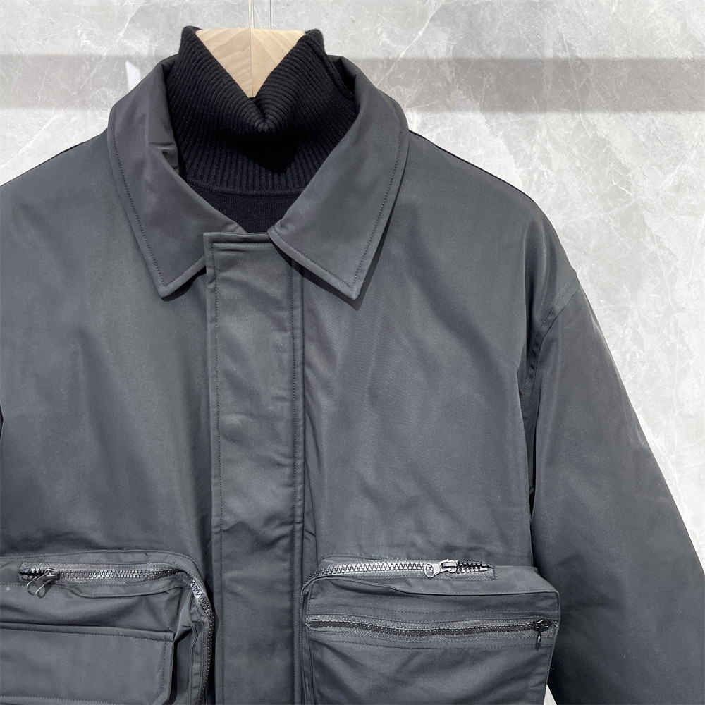 AUTUMN AND WINTER NEW FASHION RETRO PADDED LAPEL COTTON JACKET MENS KOREAN VERSION CASUAL WARM LARGE POCKET COTTON JACKET TIDE