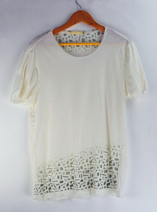 ZUEE术男装夏款棉麻简单印花短袖T恤九平道潮单农日系风格good7