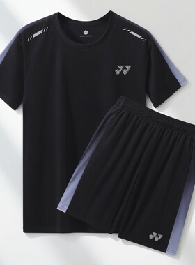 运动套装短袖透气速干T恤羽毛球服男女乒乓球衣训练比赛队服定制