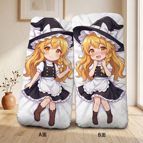 东方project雾雨魔理沙Q版圆角小抱枕二次元周边定制