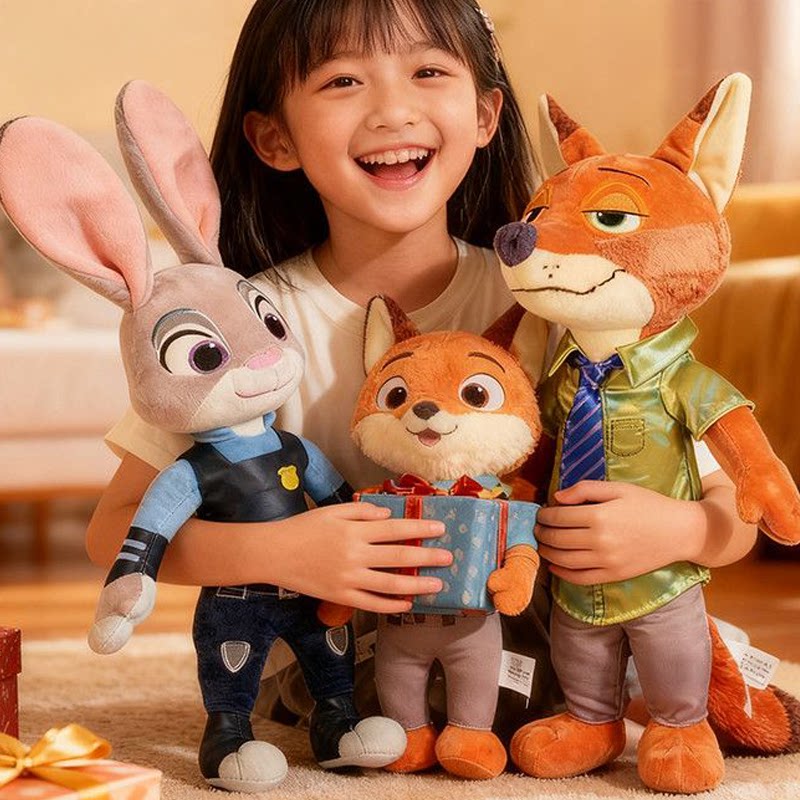 疯狂动物城2周边朱迪兔子玩偶尼克狐狸公仔抱枕新年小礼物男女孩